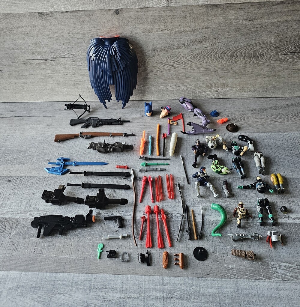 1990s Action Figures Weapons Lot Guns Accessories Missiles Replacement Parts